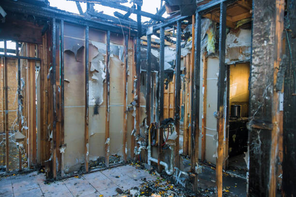 Professional Fire Damage Removal technician working in Bay Park, NY